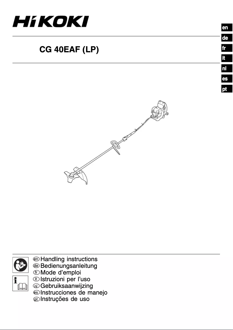 First page image of the manual for CG40EAF