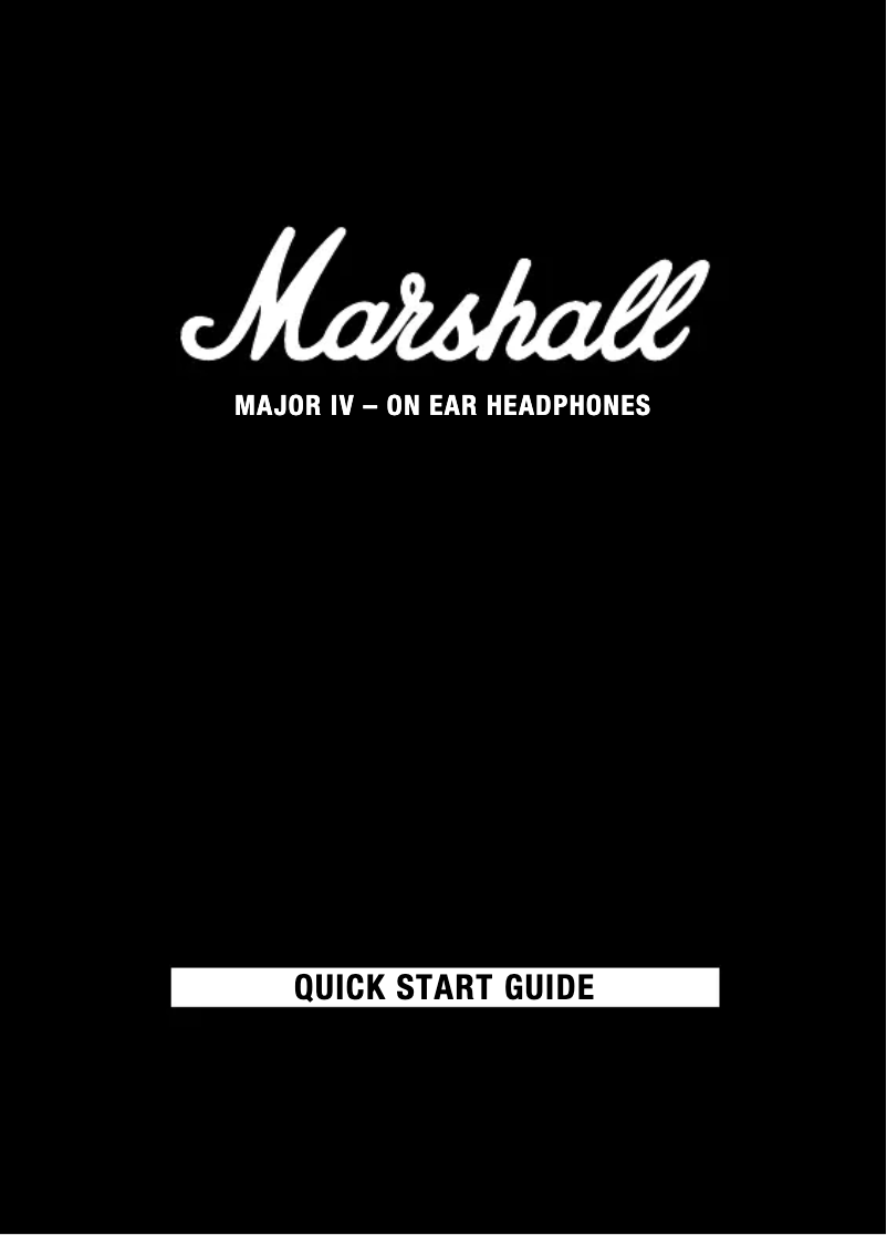 Page 1 of the manual User Manual Marshall Major IV