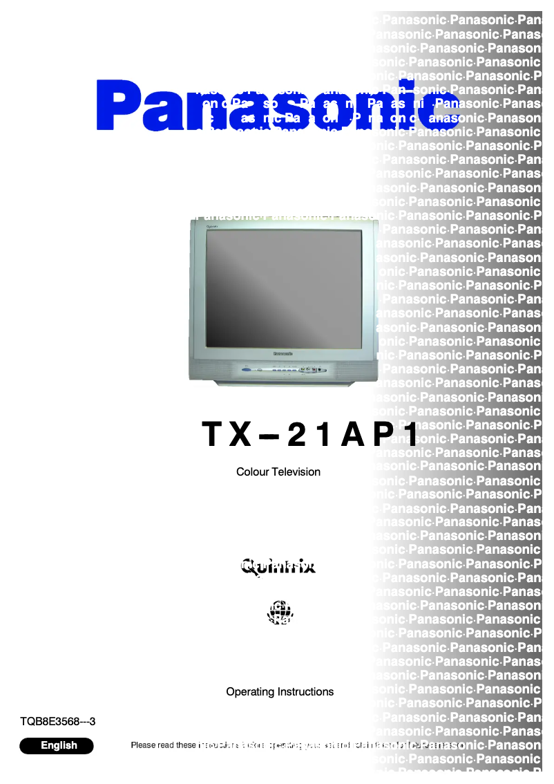 Page 1 of the manual User Manual Panasonic TX-21AP1