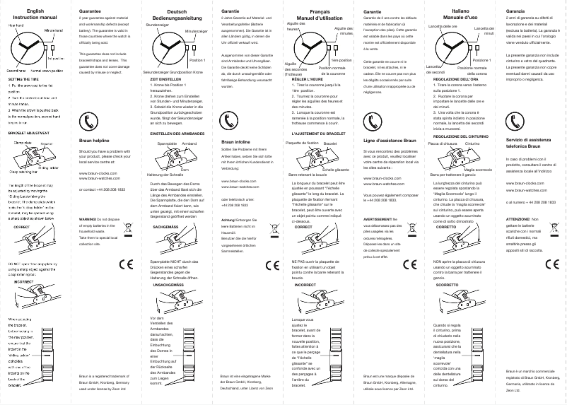 Page 1 of the manual User Manual Braun BN0031L