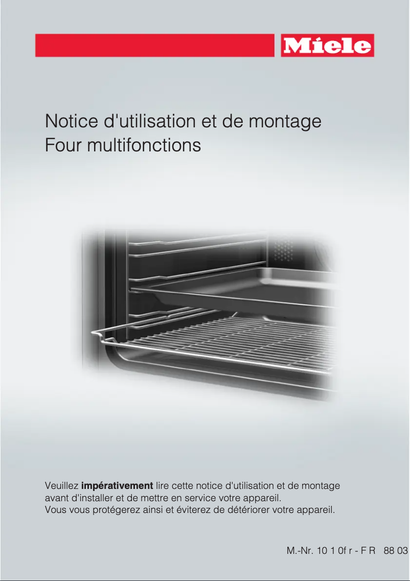 Page 1 of the manual User Manual Miele H6800BM
