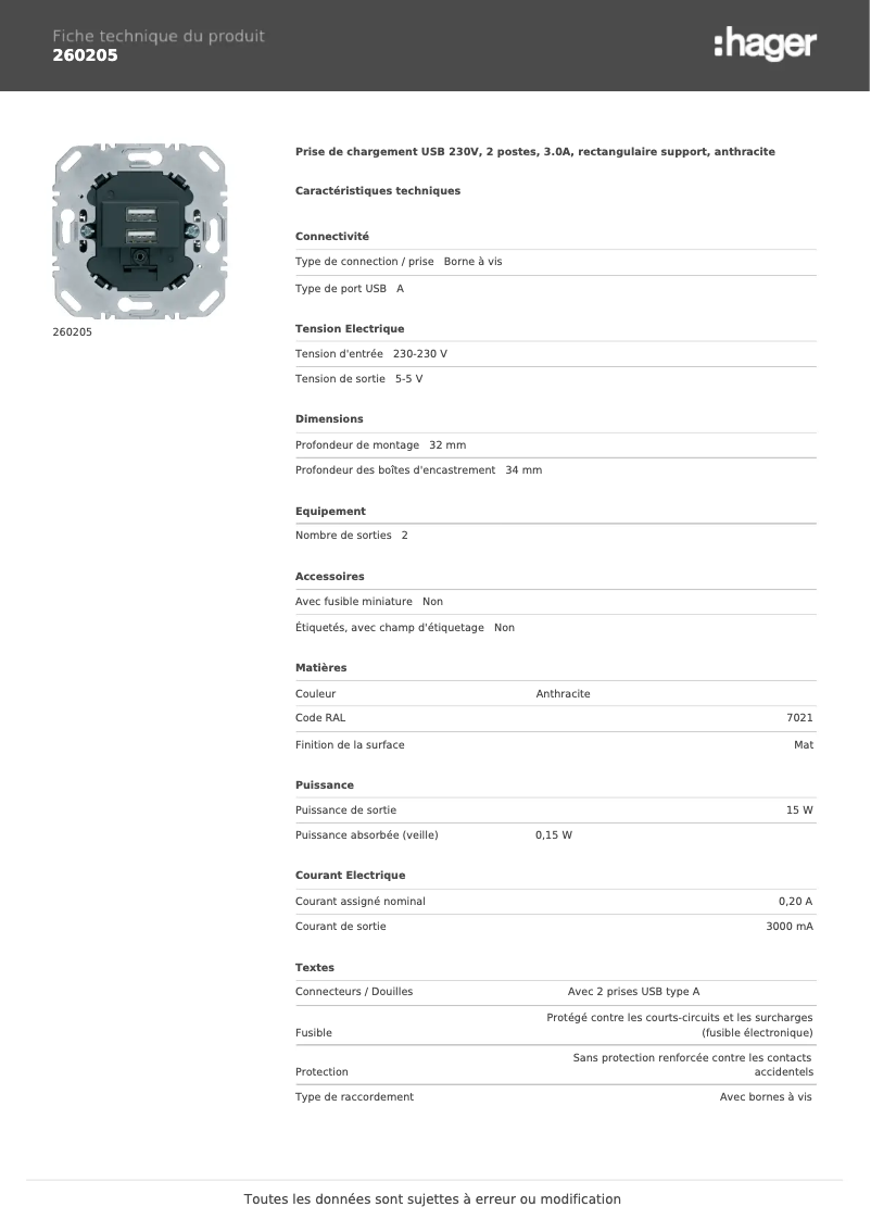 First page image of the manual for 260205
