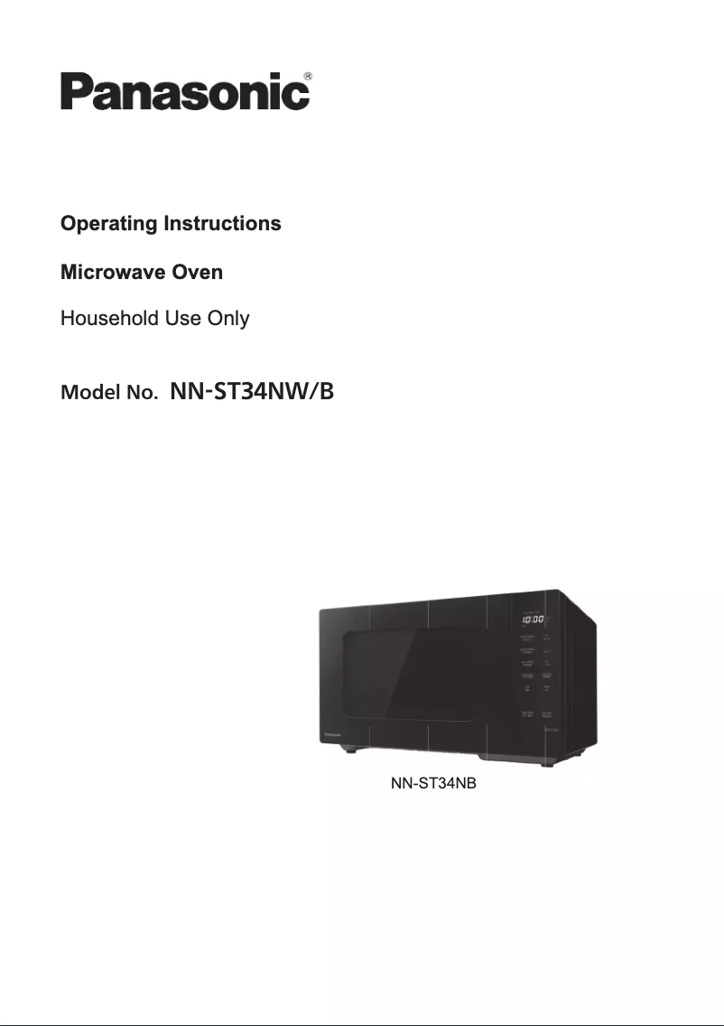 First page image of the manual for NN-ST34NW