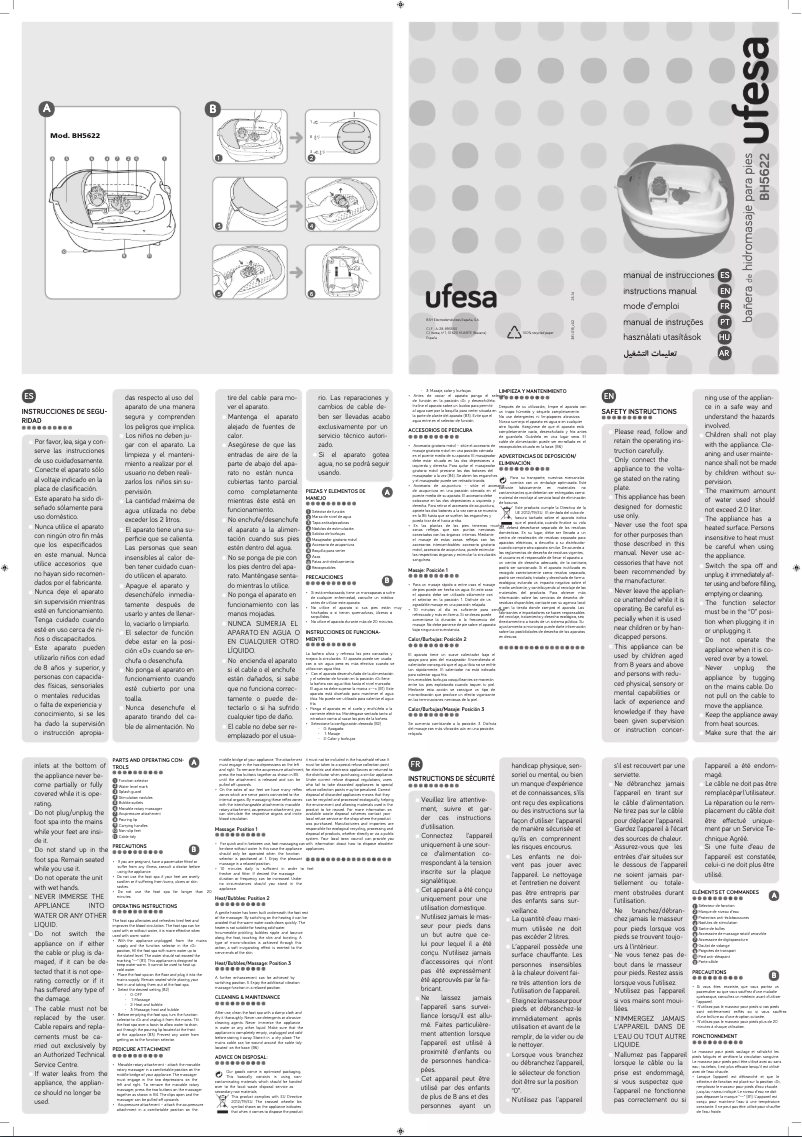 Image de la première page du manuel de l'appareil BH5622