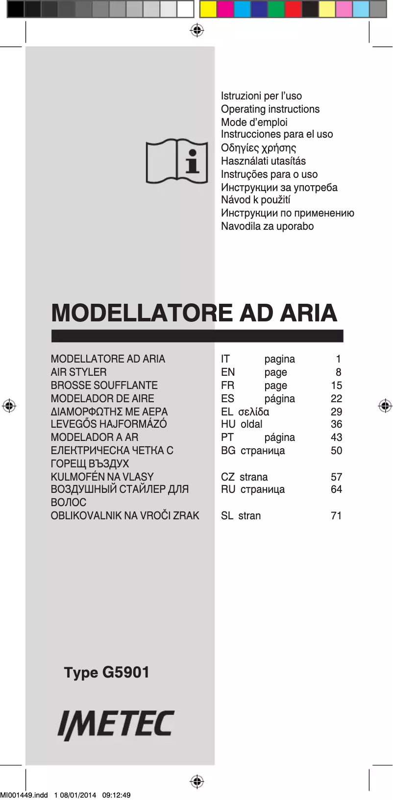 First page image of the manual for Bellissima GH16 400