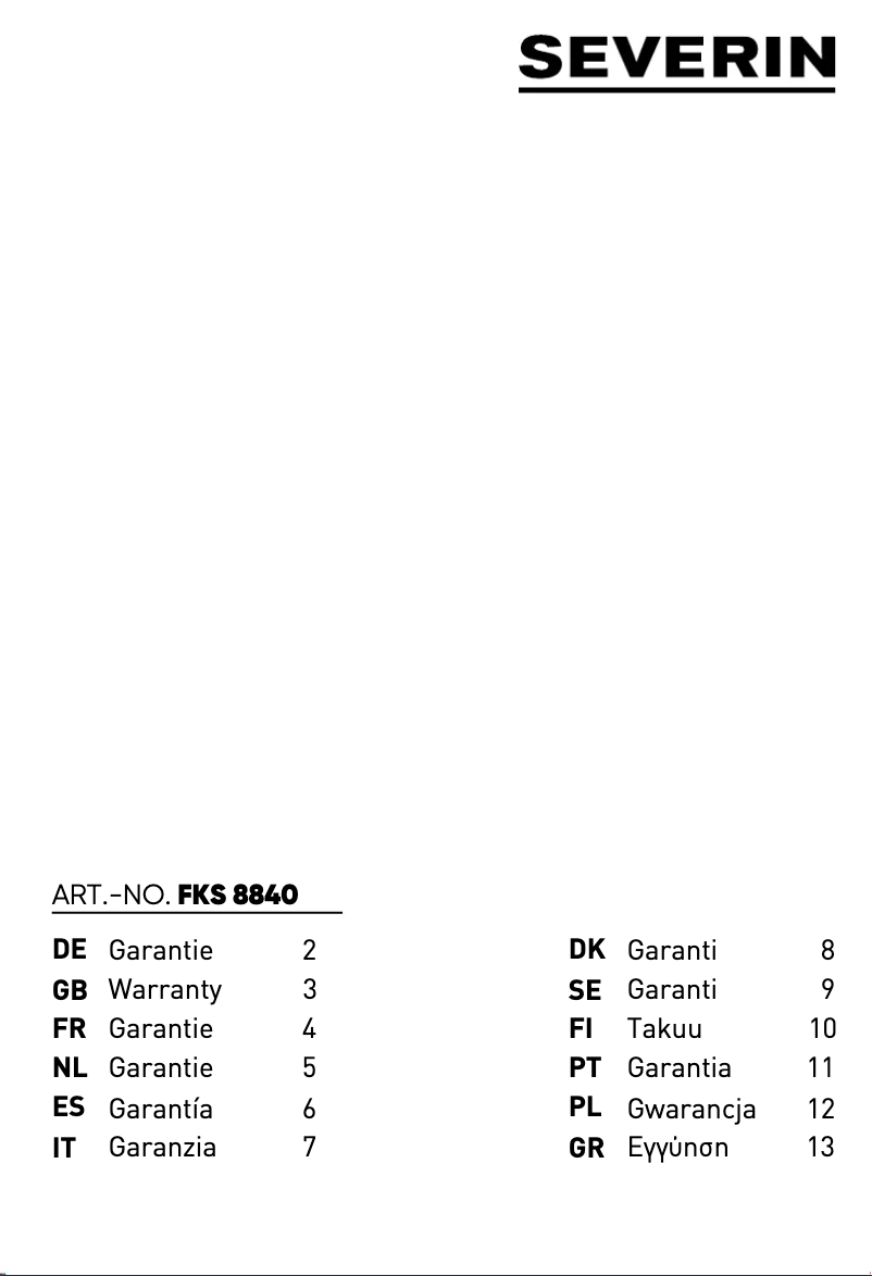 First page image of the manual for FKS 8840