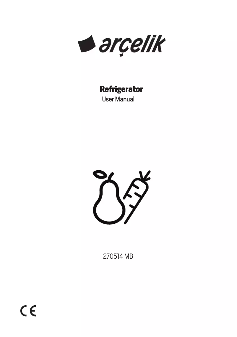 Page 1 of the manual User Manual Arçelik 270514 MB