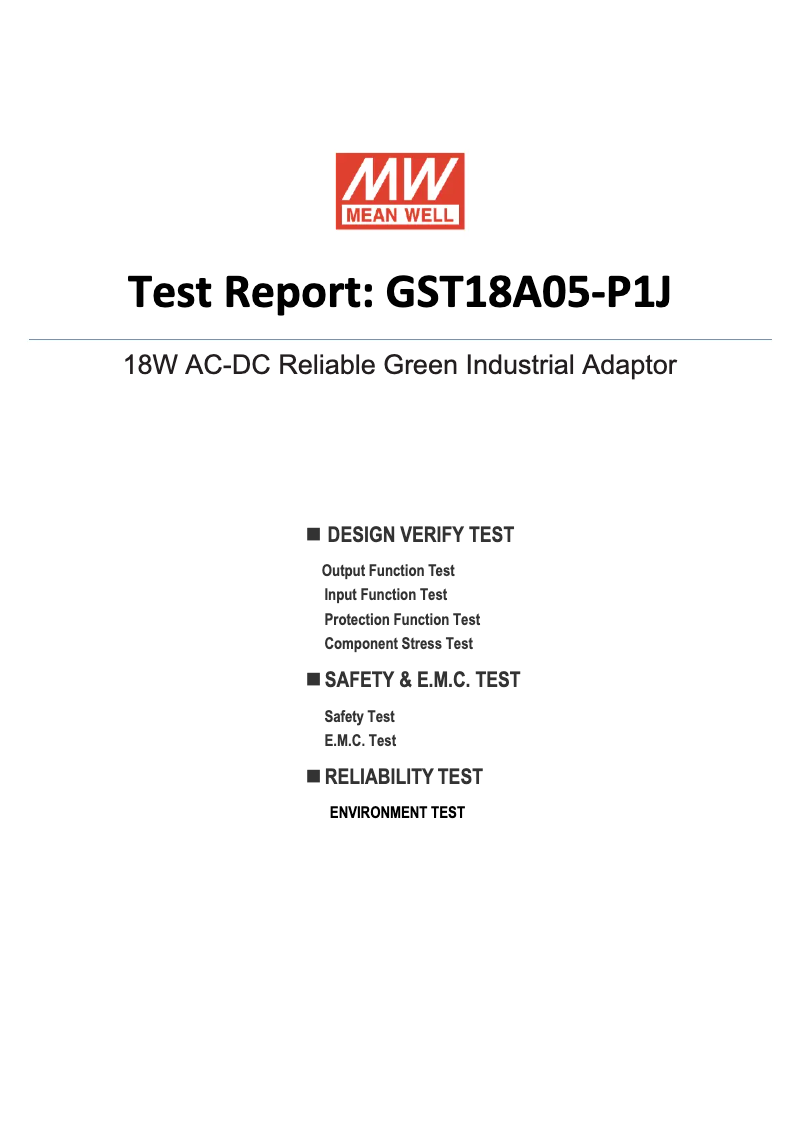 First page image of the manual for GST18A05-P1J