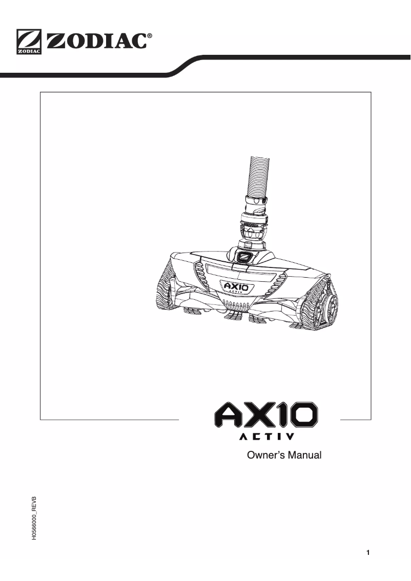 Page 1 of the manual User Manual Zodiac AX10 Activ