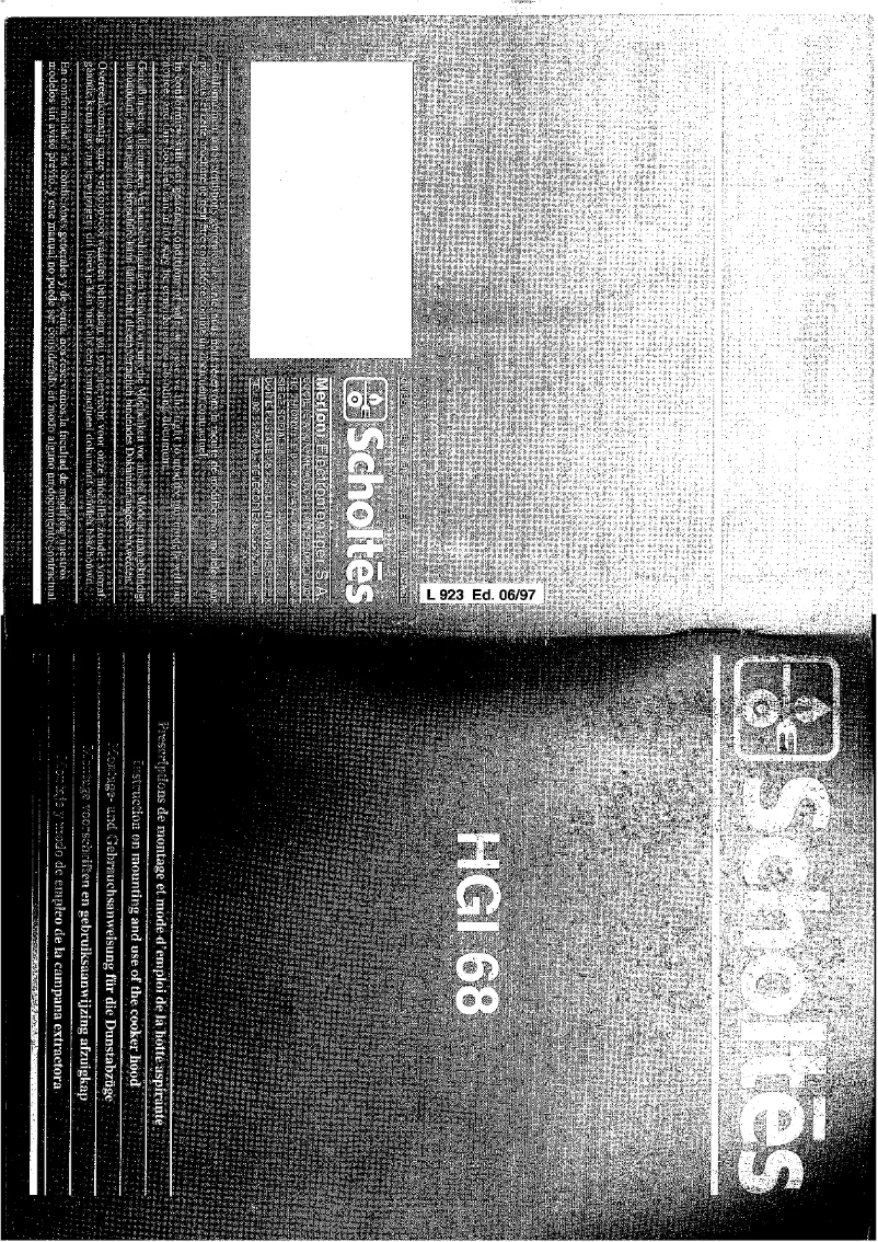 First page image of the manual for HGI 68