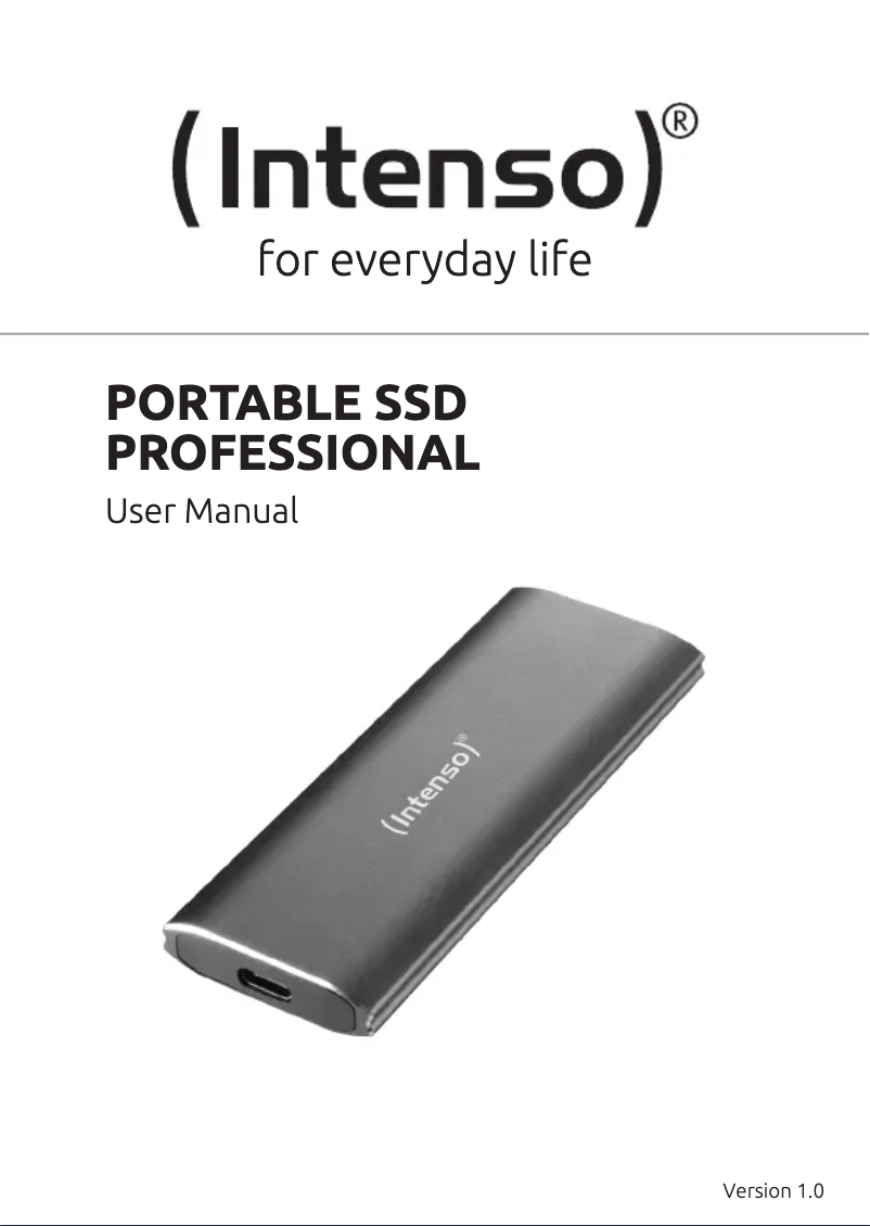 Image de la première page du manuel de l'appareil External SSD Professional