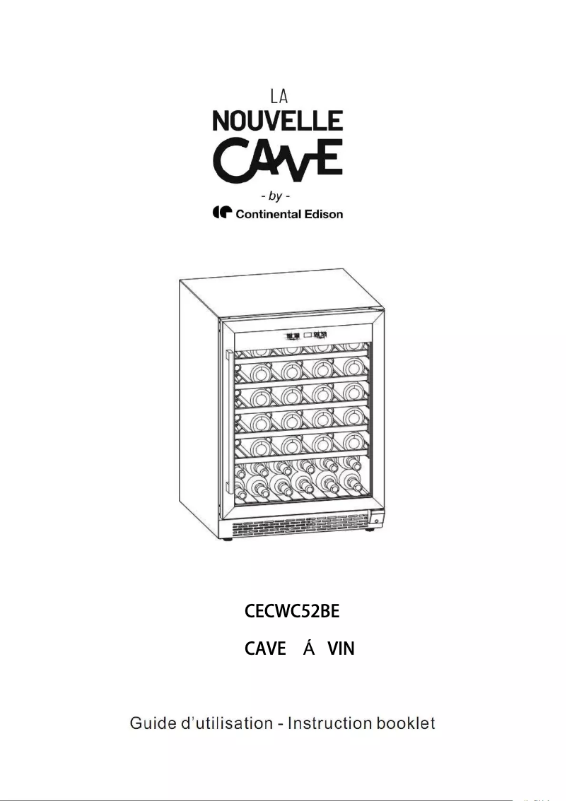 Page 1 of the manual User Manual Continental Edison CECWC52BE