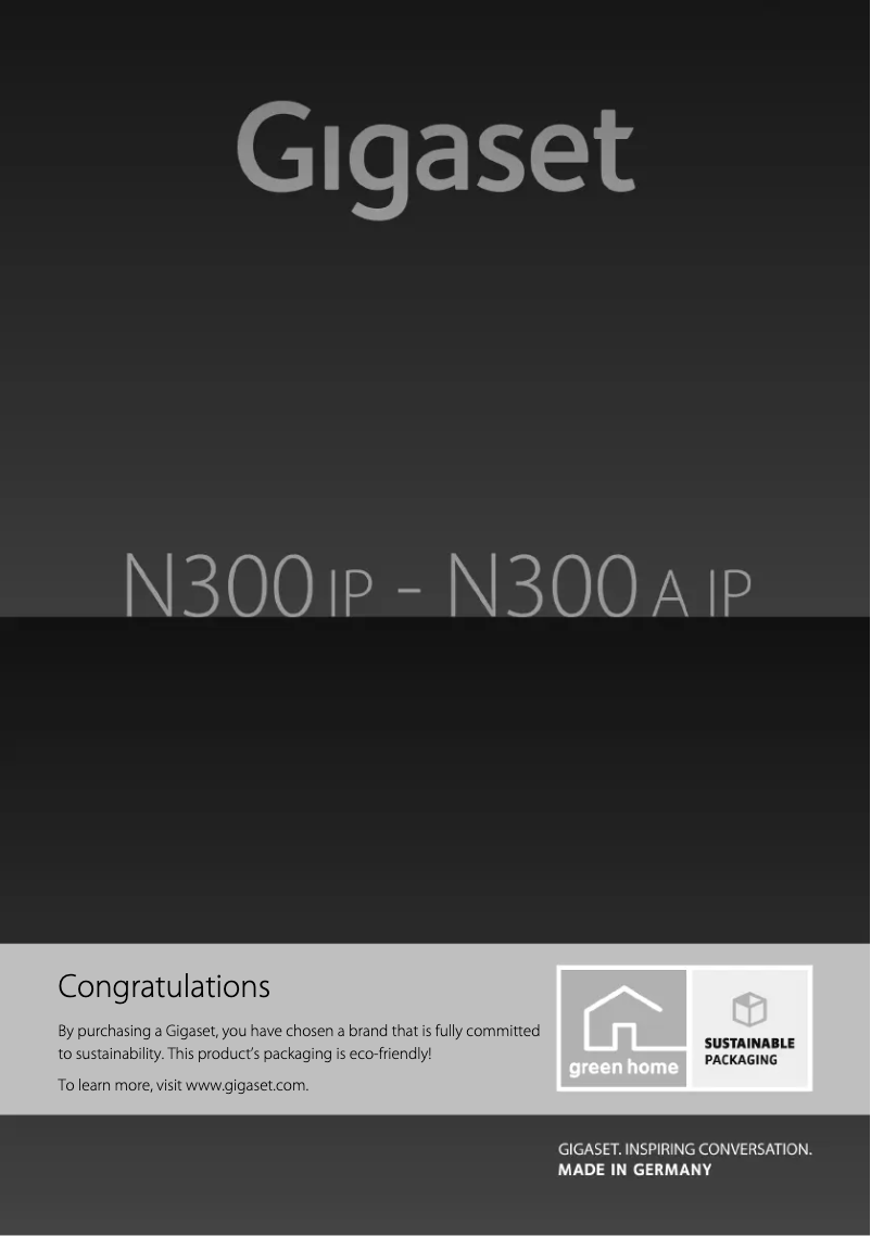 Page 1 of the manual User Manual Gigaset N300 IP