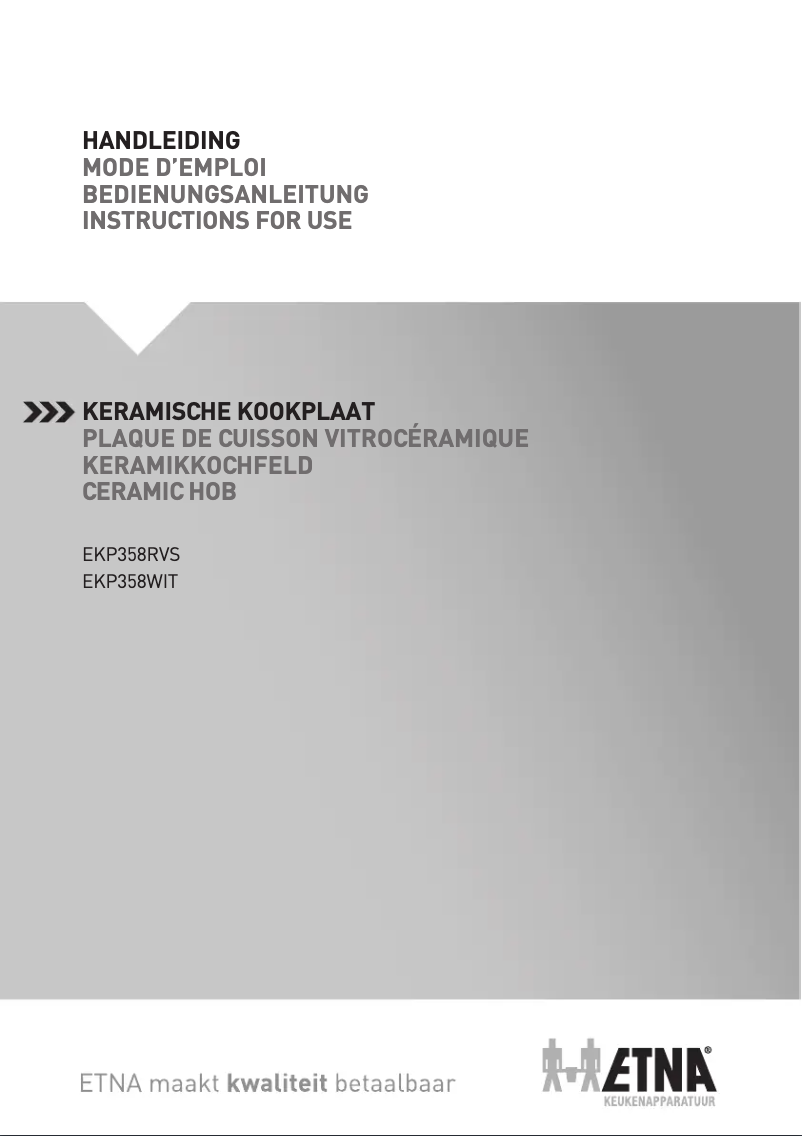 First page image of the manual for EKP358WIT