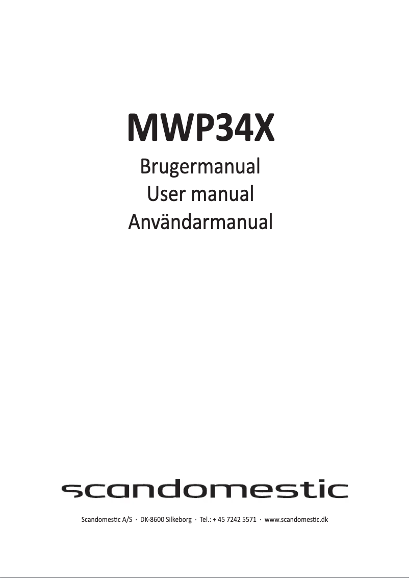 First page image of the manual for MWP34X