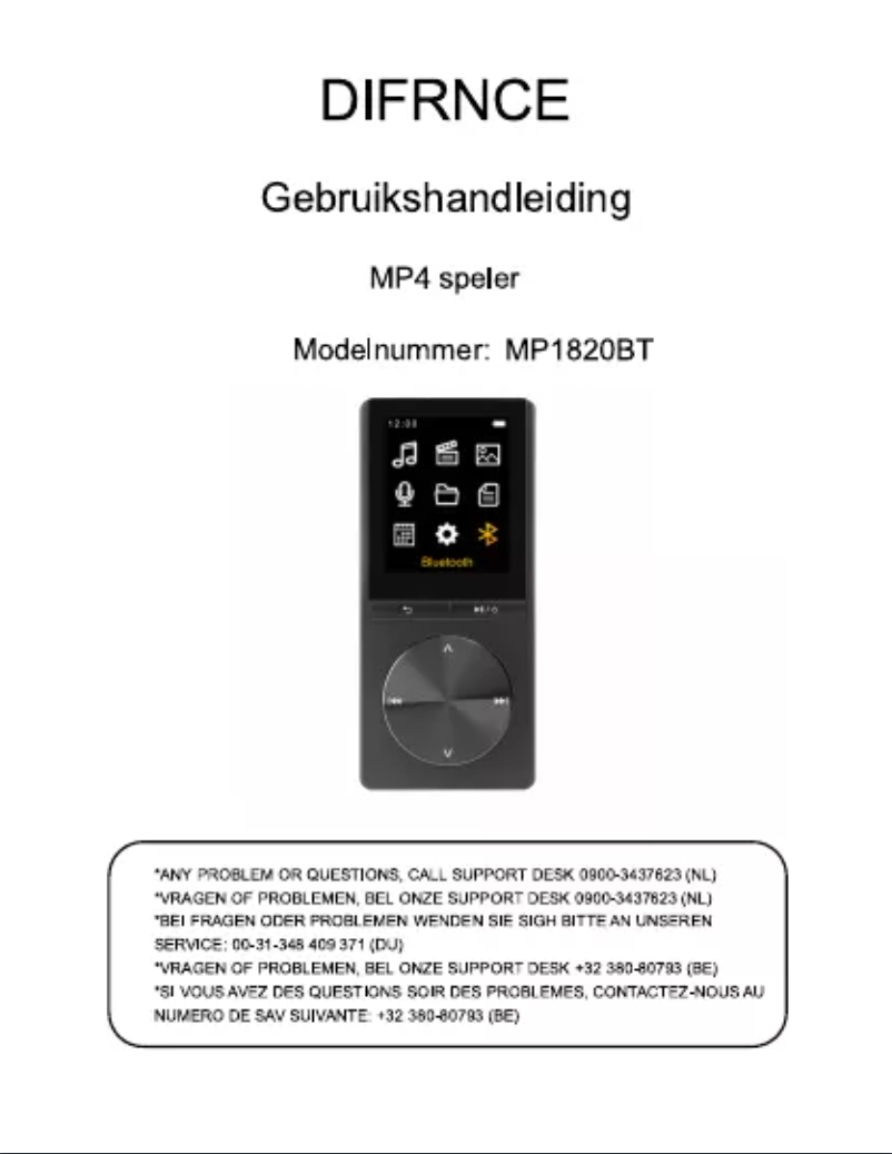 Image de la première page du manuel de l'appareil MP1820BT