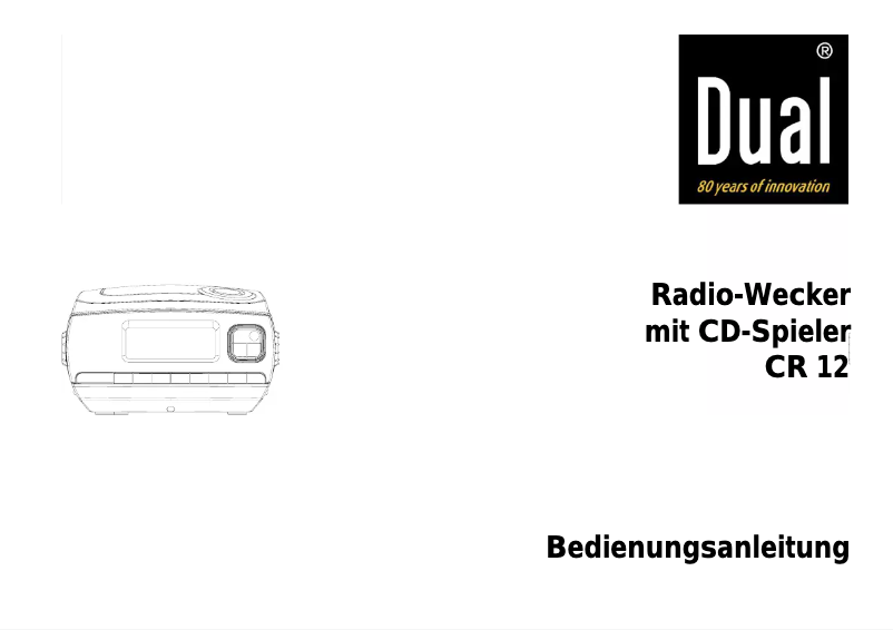 Page 1 of the manual User Manual Dual CR12