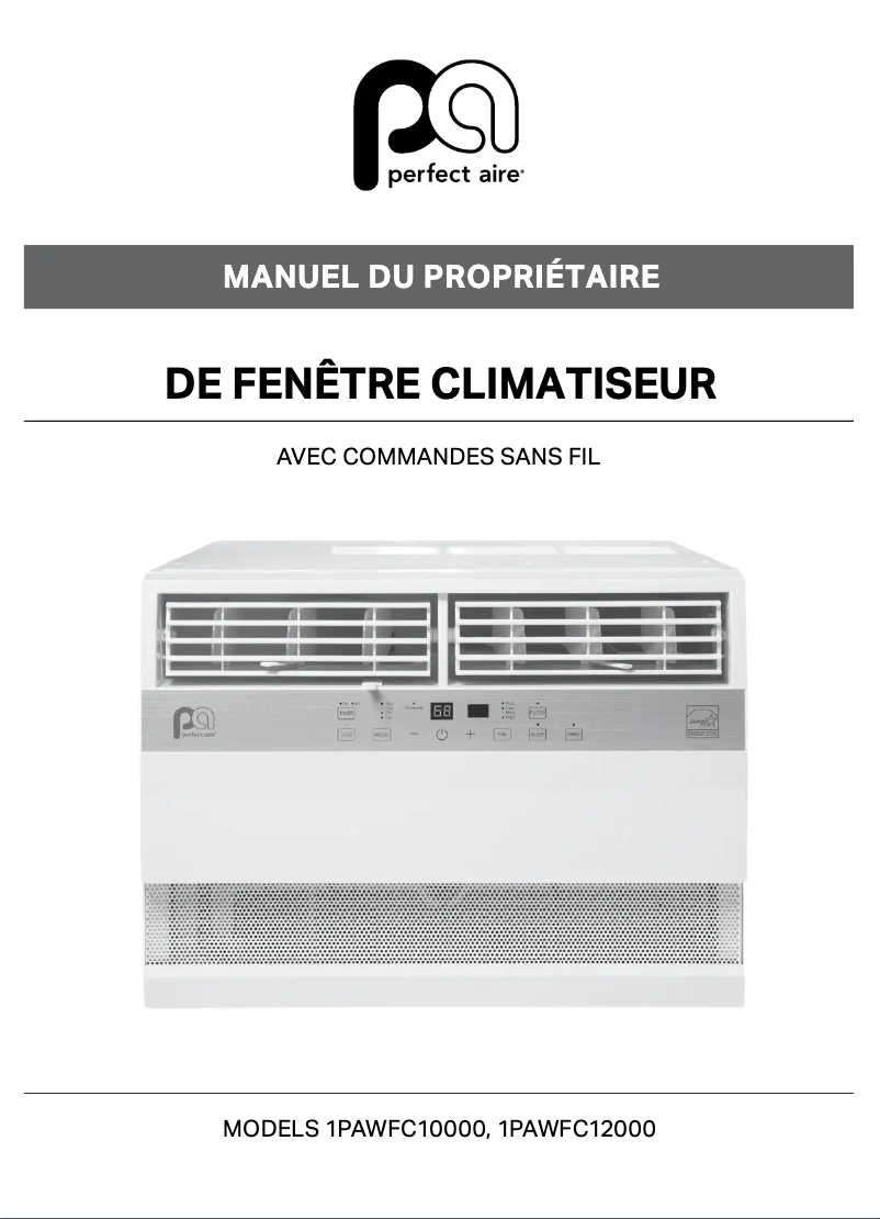 Page 1 of the manual User Manual Perfect Aire 1PAWFC10000