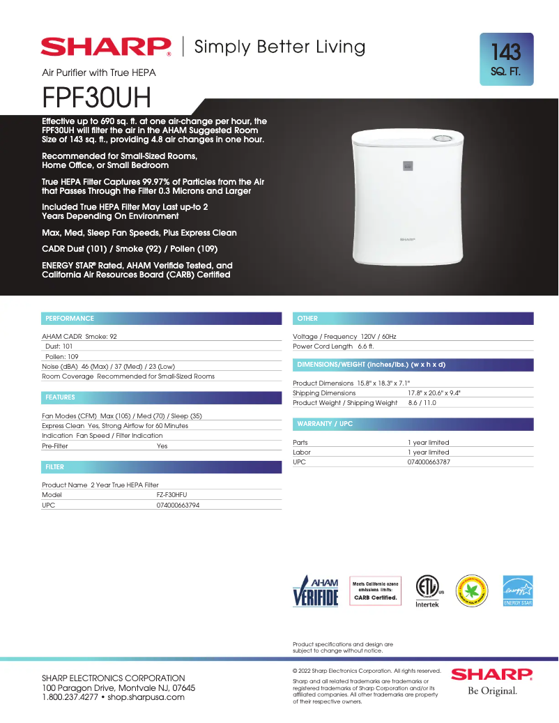 First page image of the manual for FP-F30U