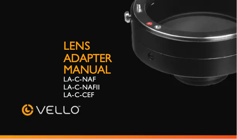 Page 1 of the manual User Manual Vello LA-C-CEF