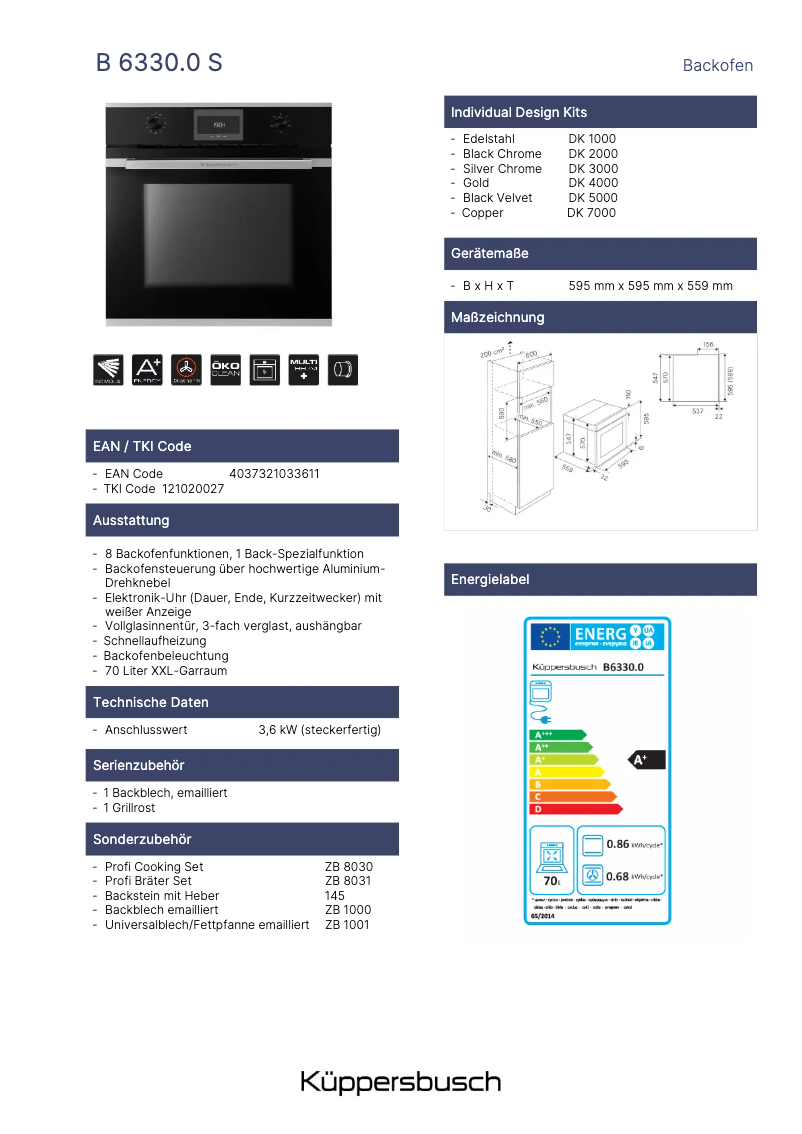 First page image of the manual for B6330.0S1