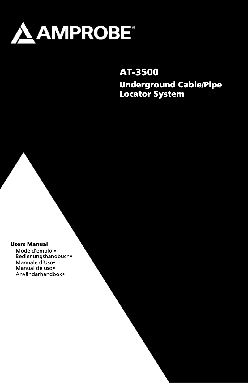 Page 1 of the manual User Manual Amprobe SC-3500