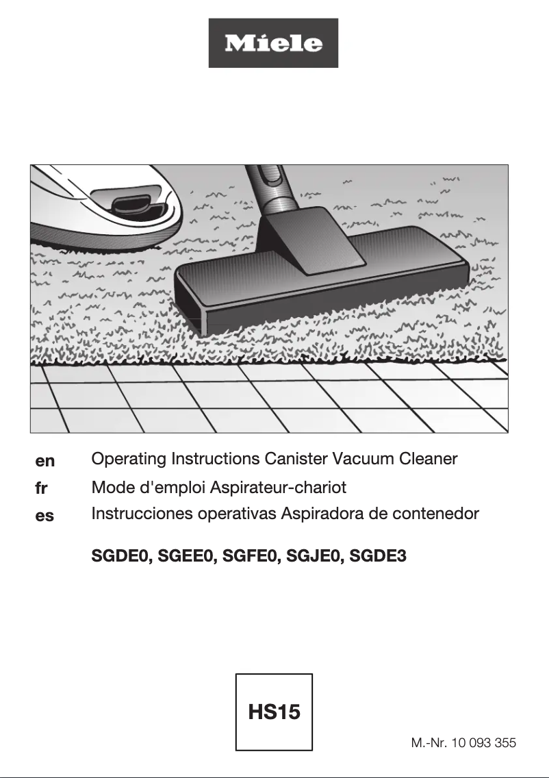 Page 1 of the manual Installation Guide Miele Complete C3 Cat & Dog PowerLine SGEE0