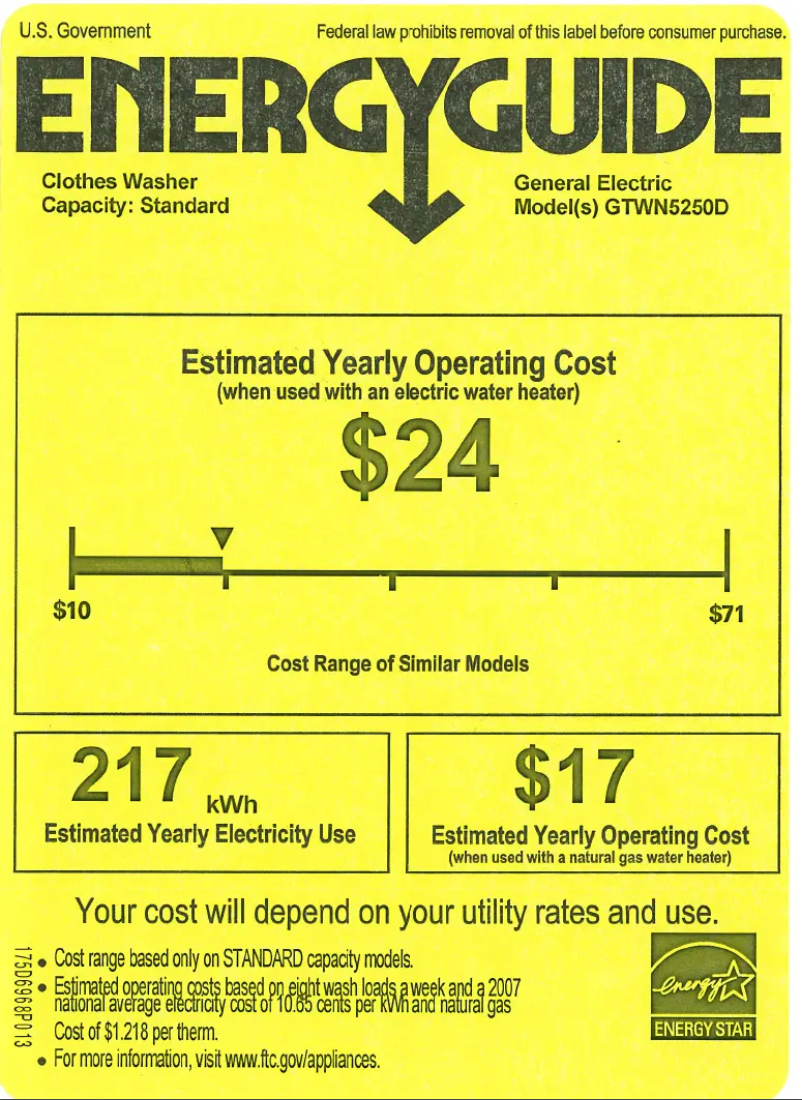 First page image of the manual for GTWN5250DWW