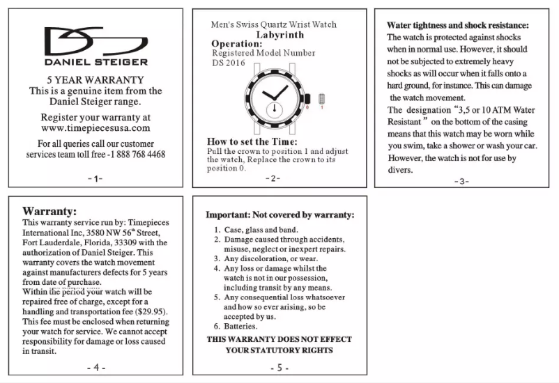 Page 1 of the manual User Manual Daniel Steiger Labyrinth