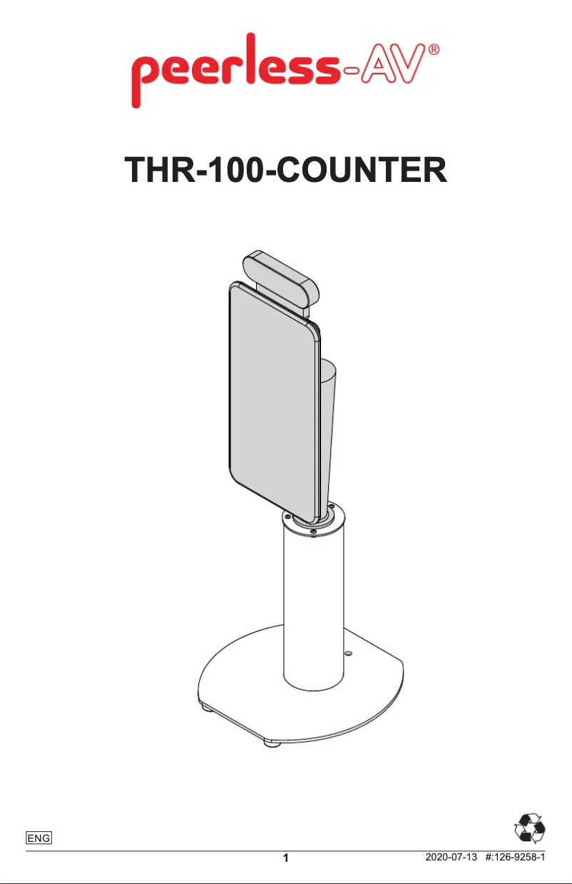 First page image of the manual for THR-100-COUNTER