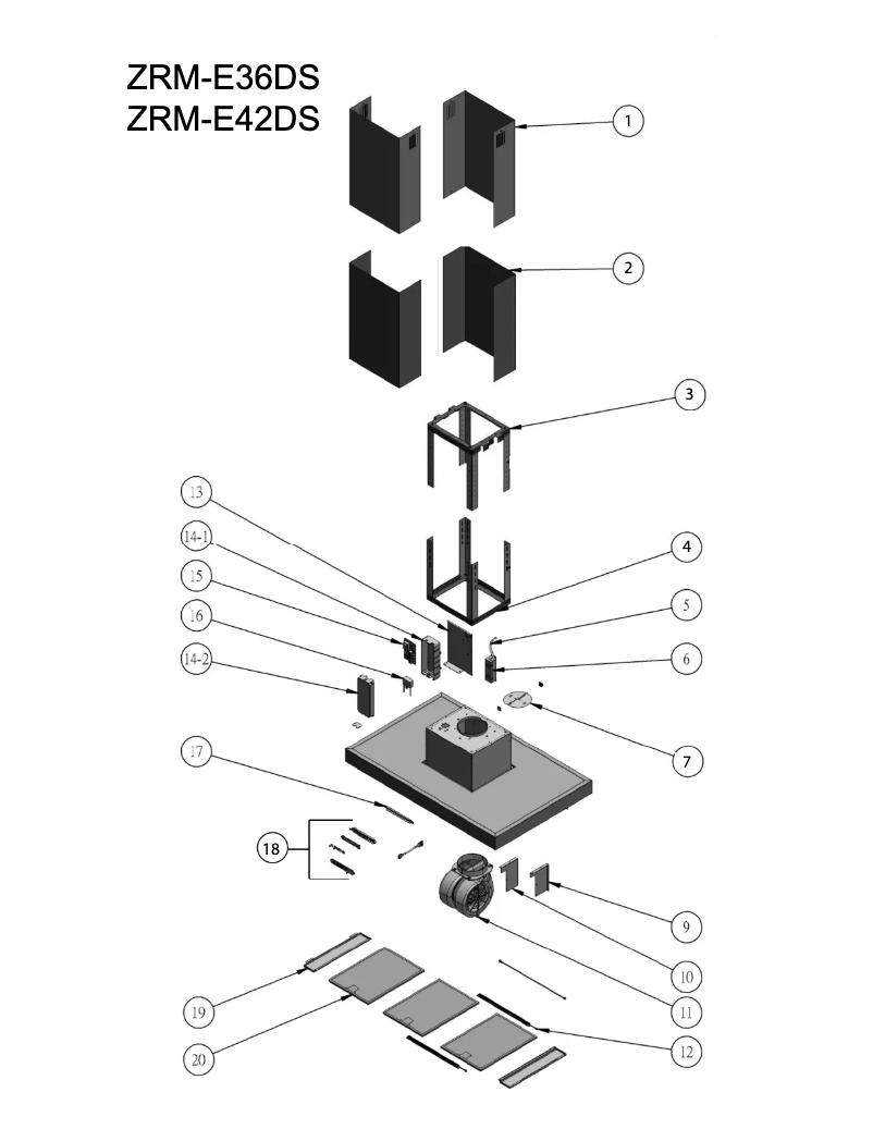 Page 1 of the manual Wiring Diagram Zephyr ZRME42DS