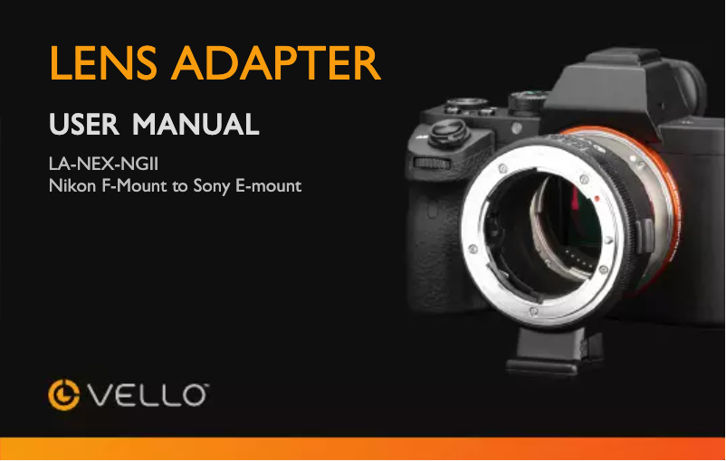 Page 1 of the manual User Manual Vello LA-NEX-NGII