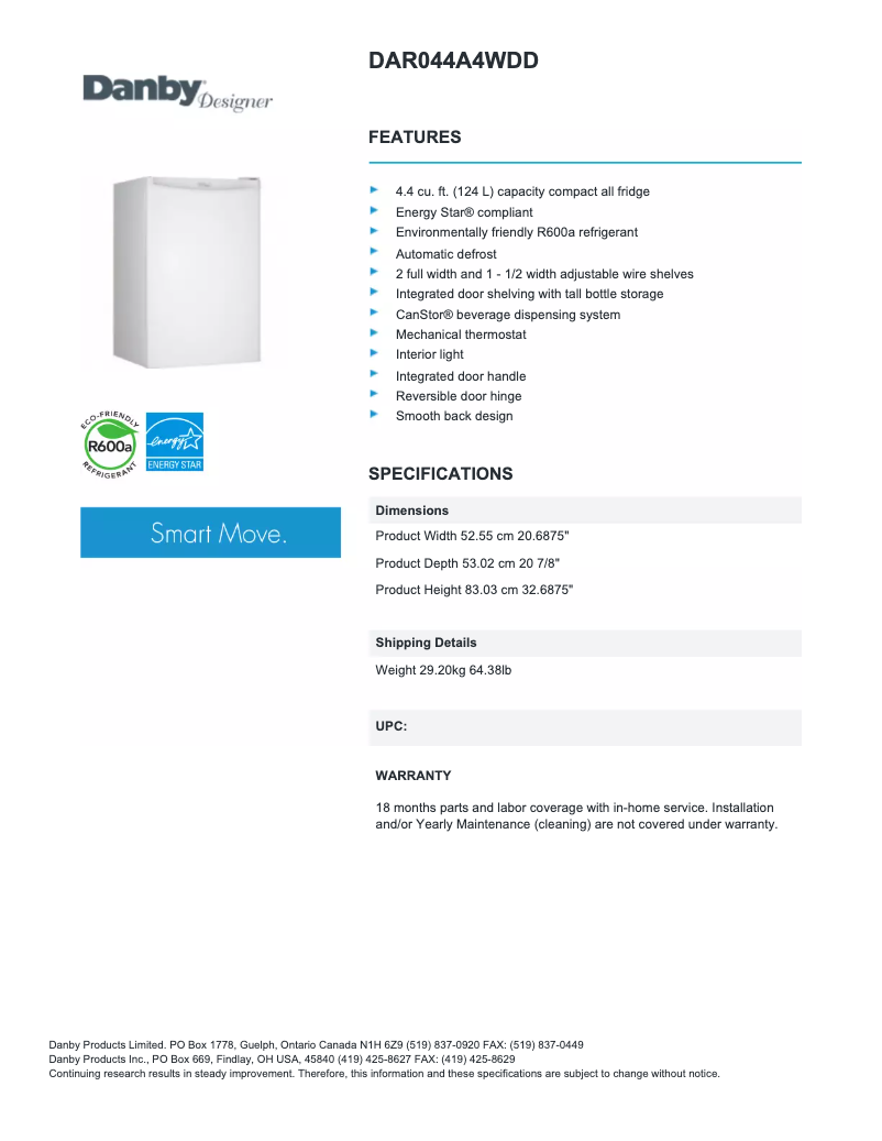 First page image of the manual for DAR044A4