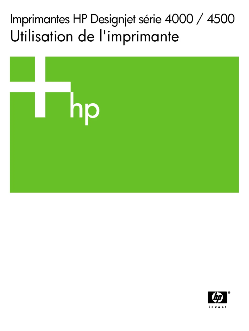 First page image of the manual for Designjet 4500