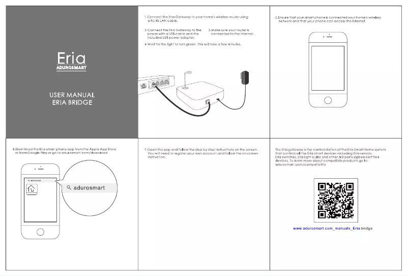 Page 1 of the manual User Manual Adurosmart Eria