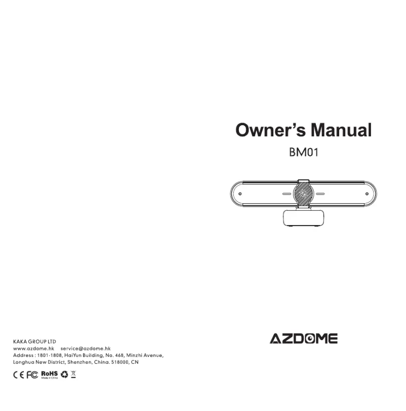 First page image of the manual for BM01