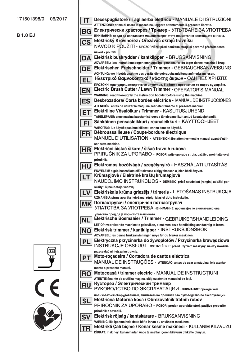 First page image of the manual for BC 110c A
