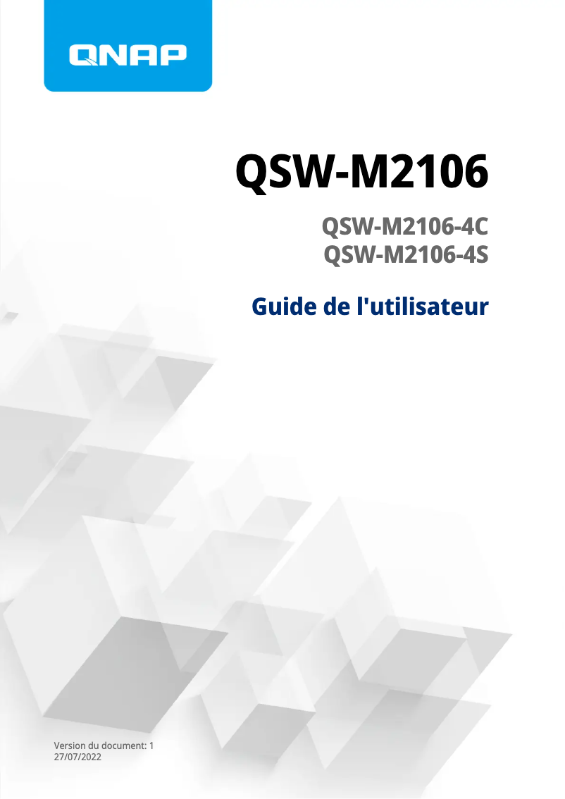 First page image of the manual for QSW-M2106