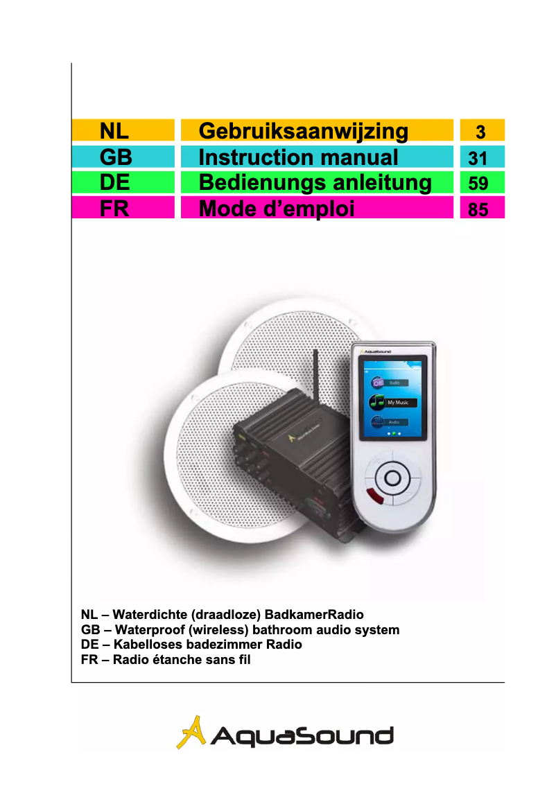 Image de la première page du manuel de l'appareil Wipod