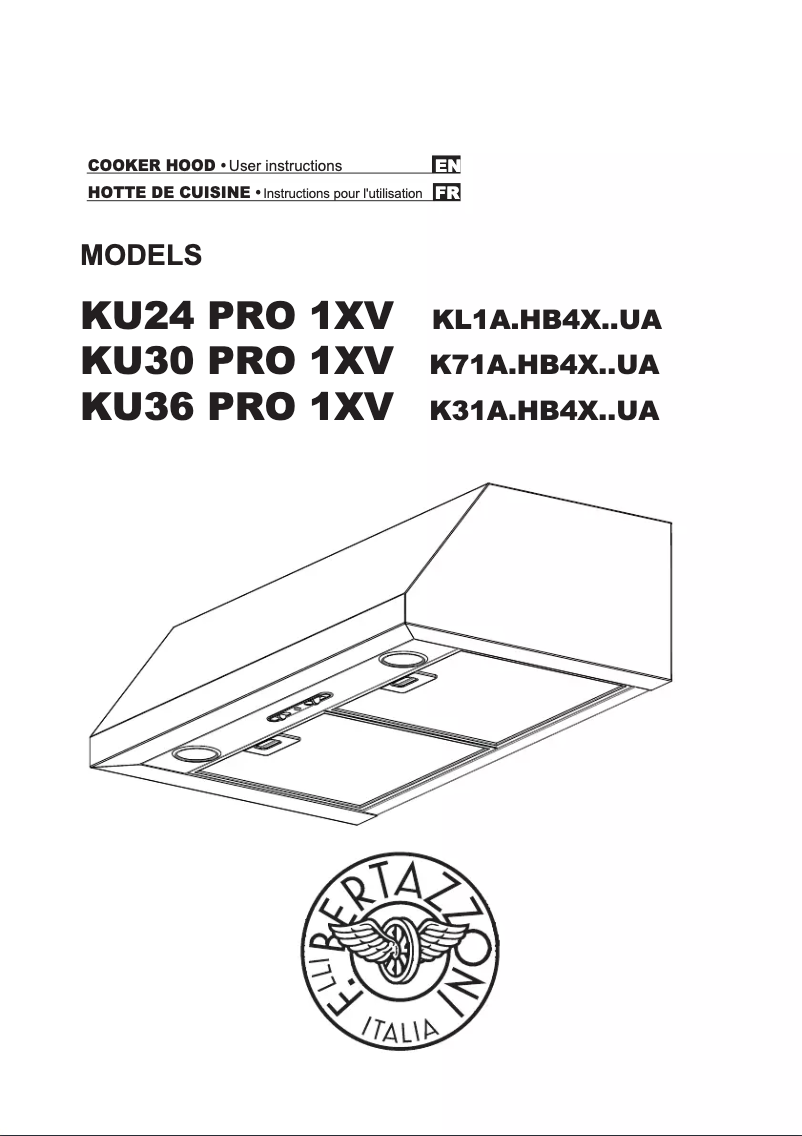 First page image of the manual for KU30PRO1XV