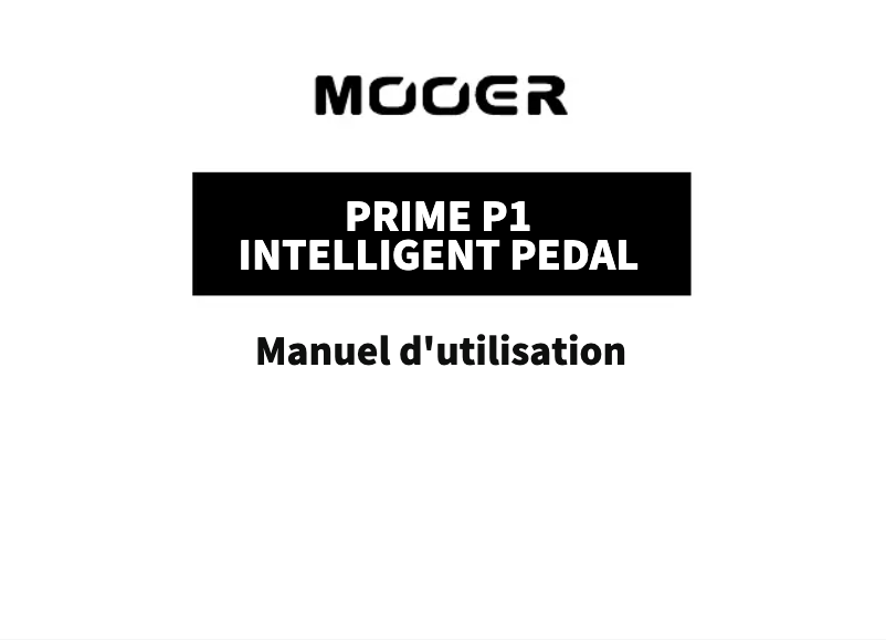 Page 1 of the manual User Manual Mooer Prime P1