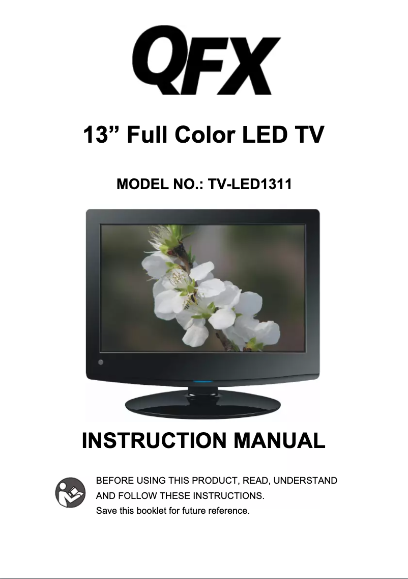 First page image of the manual for TV-LED1311