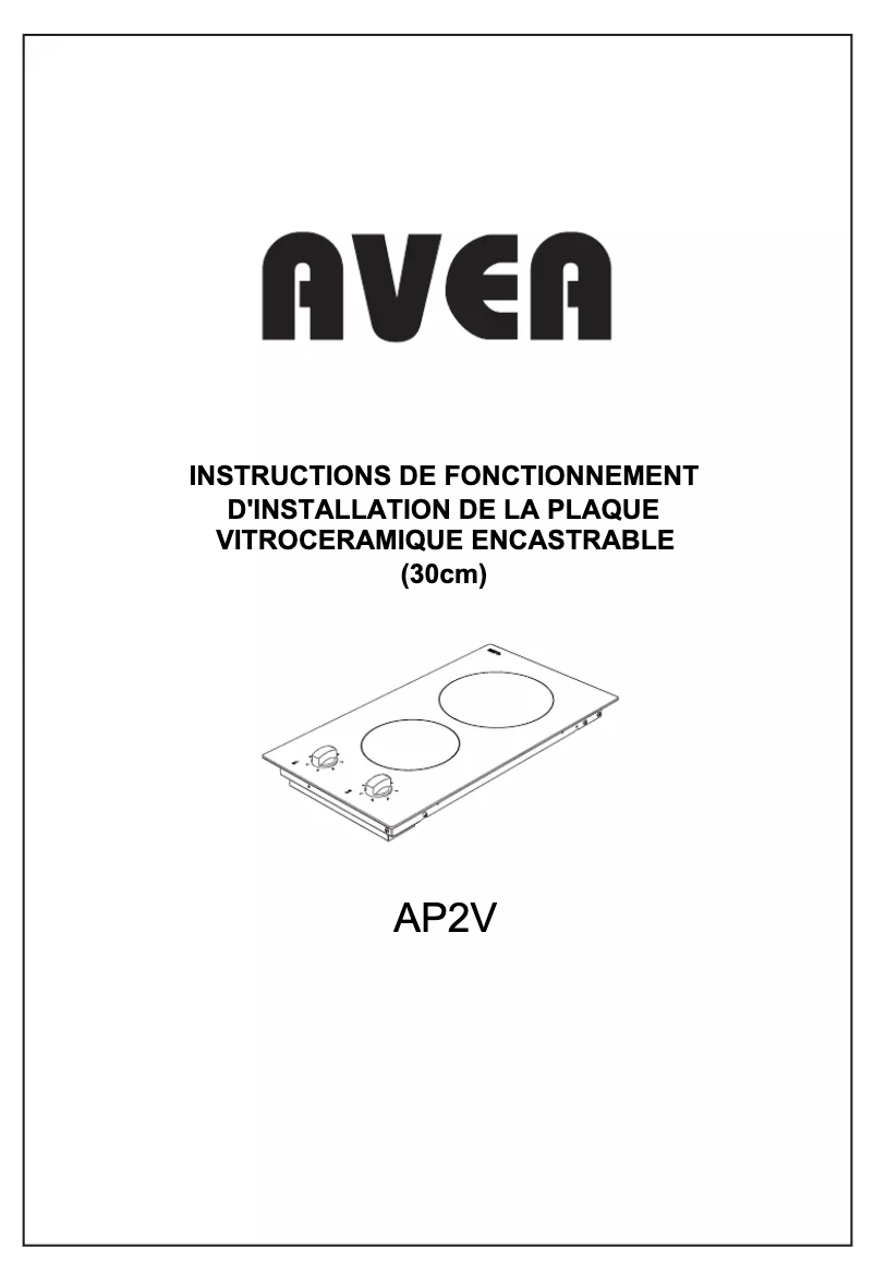 First page image of the manual for AP2V