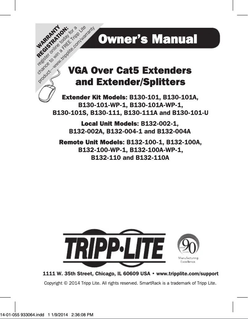 First page image of the manual for B130-101-U