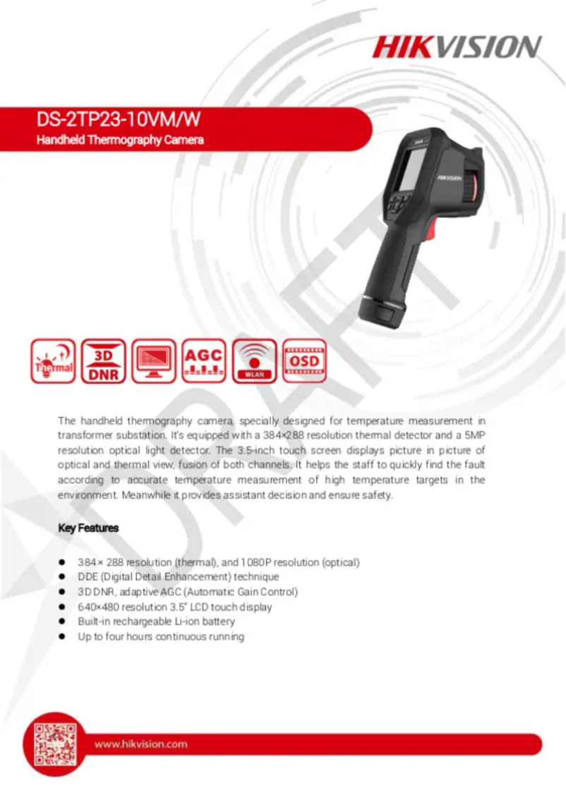 First page image of the manual for DS-2TP23-10VM/W