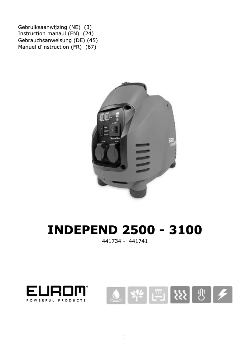 First page image of the manual for Independ 2500