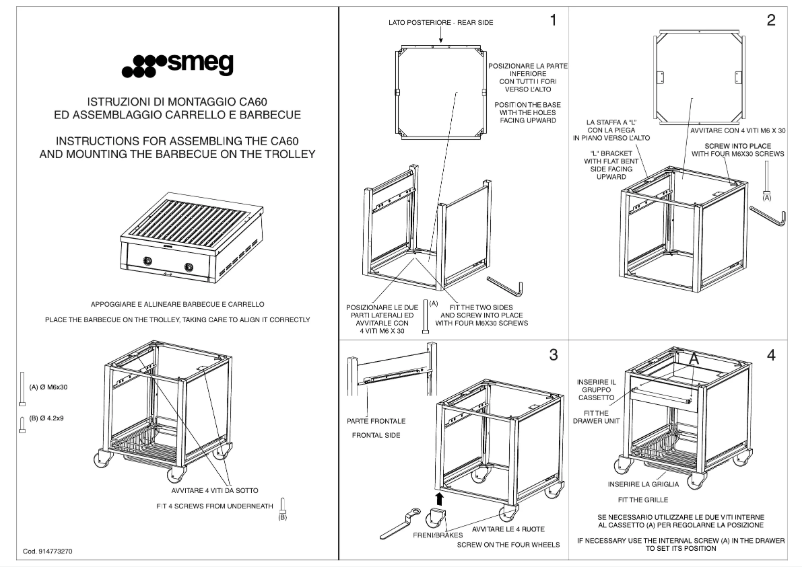 First page image of the manual for CA60