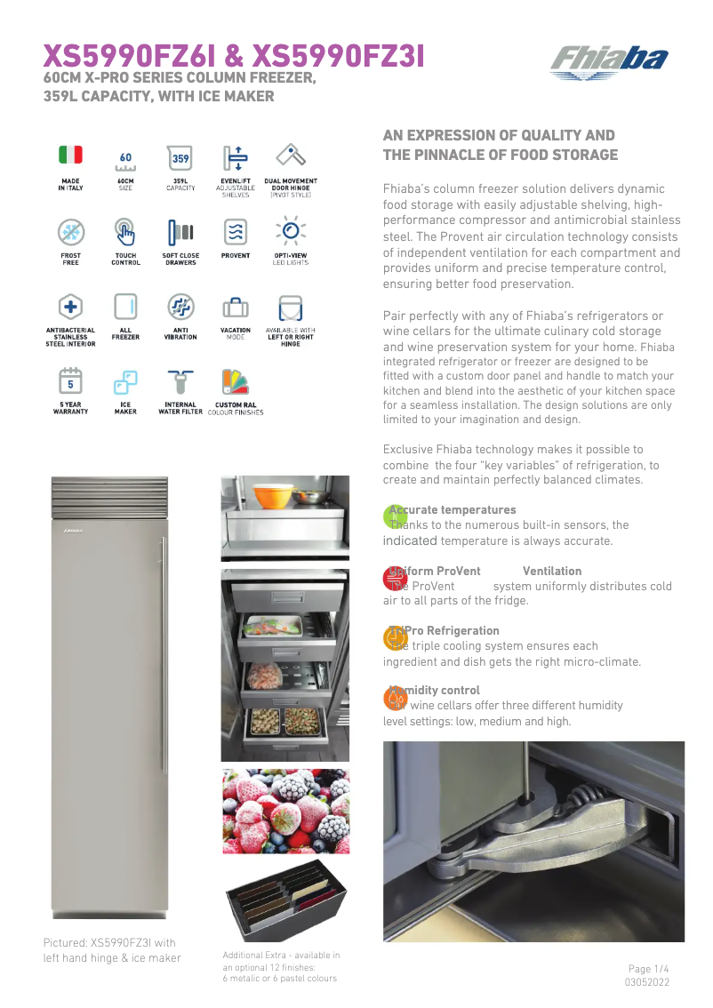 First page image of the manual for XS5990FZ6IA