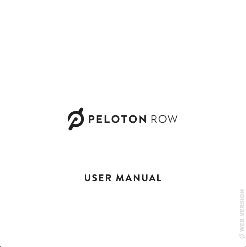 First page image of the manual for Row