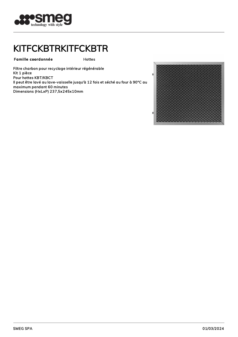 First page image of the manual for KITFCKBTR